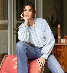 Chemise femme Victoire - motif paisley - 100% coton - Miss June Paris - 2