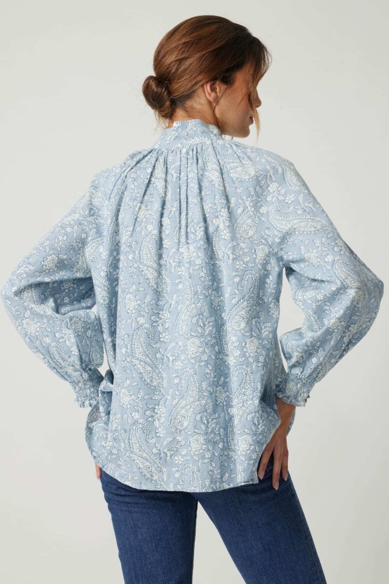 Camisa mujer Victoire - estampado cachemir - 100% algodón - Miss June Paris - 4