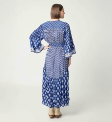 Elise long dress - white embroidery motifs - Miss June Paris - 4