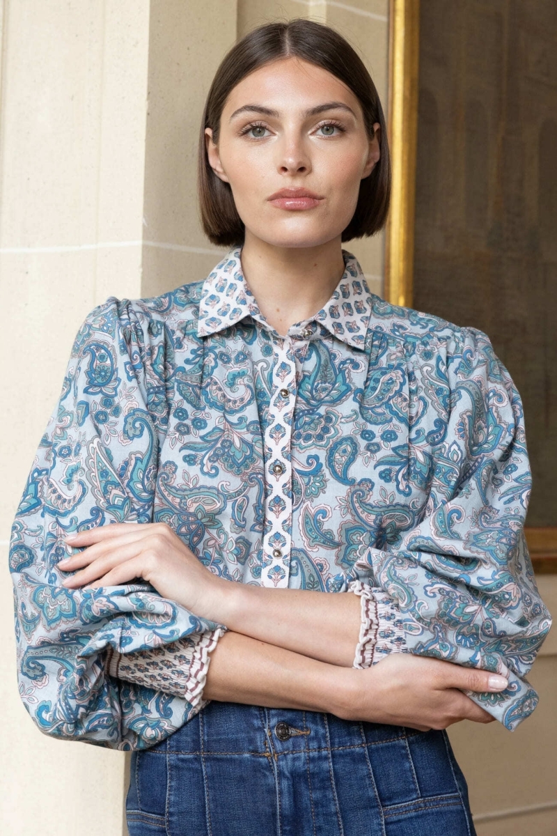 Camisa feminina Alizee - estampada - Miss June Paris - 2