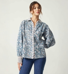 Camisa mujer Alizee - estampado cachemir - Miss June Paris - 3