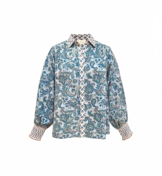 Chemise femme Alizée - motif cachemire - Miss June Paris - 6