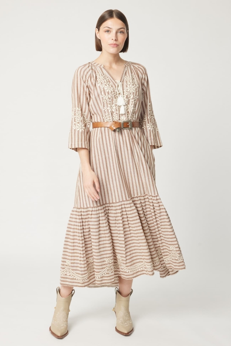 Robe longue Solène - coupe ample - 100% coton - Miss June Paris - 3