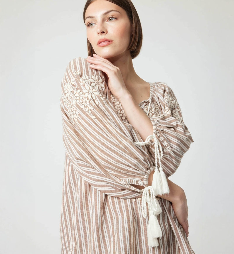 Camicetta Axelle - decorata con pompon - cotone - Miss June Paris - 5