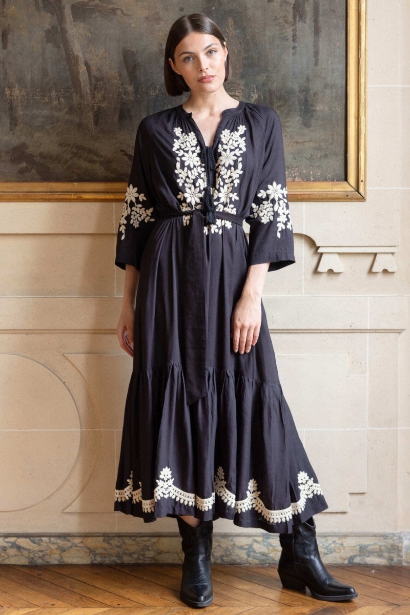 Vestido longo Louison - preto - Miss June Paris - 2