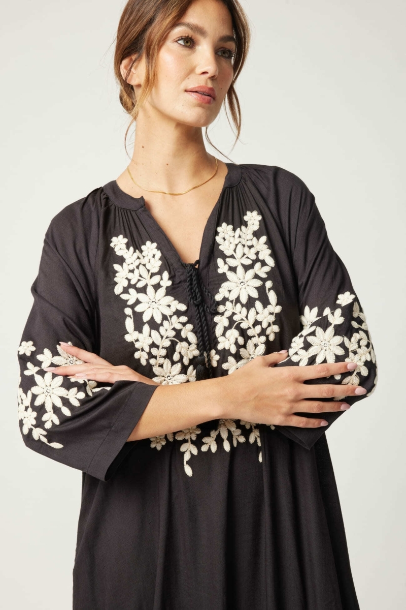 Robe longue Louison - couleur noire - Miss June Paris - 5
