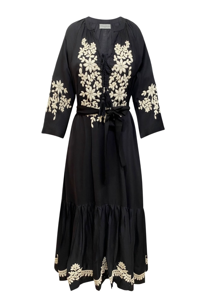 Vestido longo Louison - preto - Miss June Paris - 6