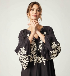 Schwarzes kurzes Kleid Anouk - Miss June Paris - 5