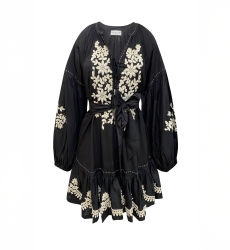 Schwarzes kurzes Kleid Anouk - Miss June Paris - 6