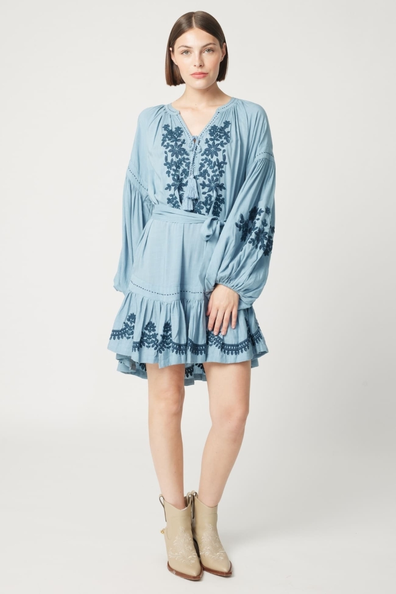 Kurzes blaues Kleid Anouk - Miss June Paris - 3