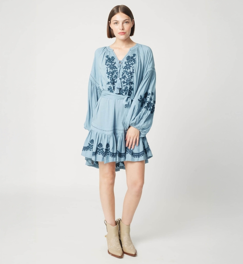Anouk short blue dress - Miss June Paris - 3