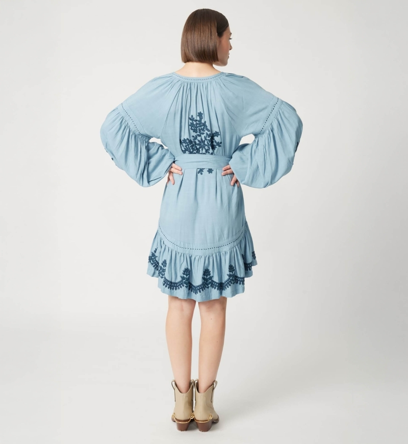 Kurzes blaues Kleid Anouk - Miss June Paris - 4