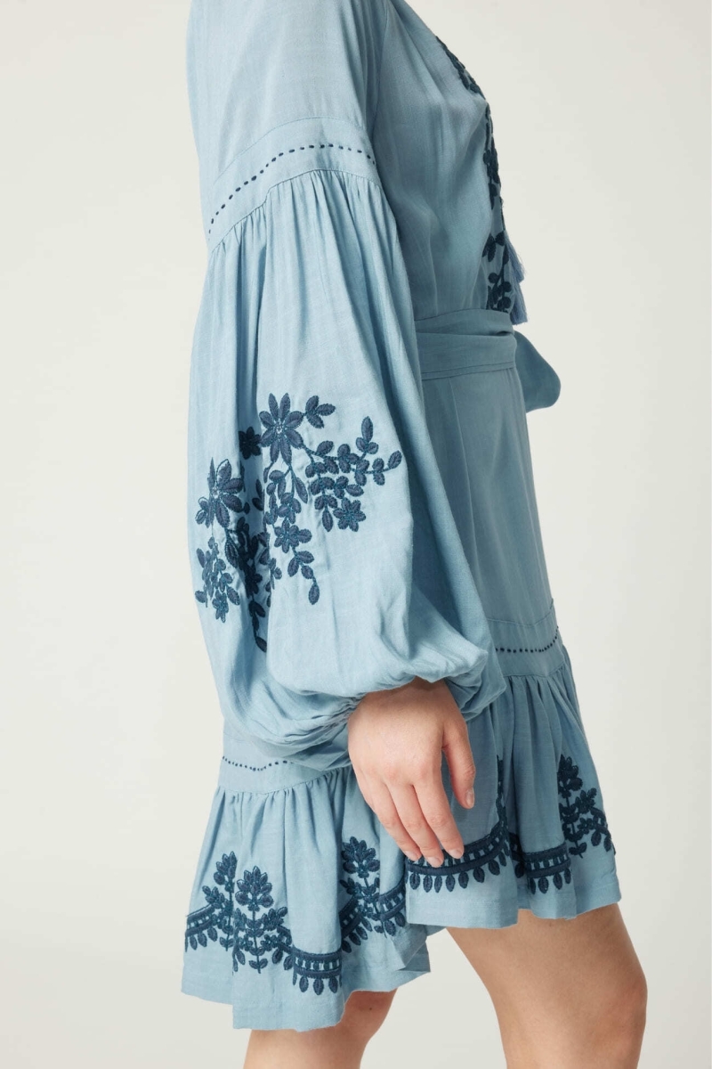 Kurzes blaues Kleid Anouk - Miss June Paris - 5