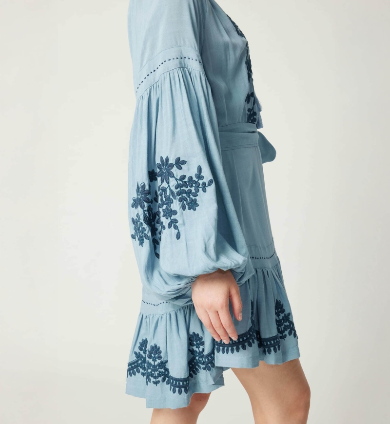 Anouk short blue dress - Miss June Paris - 5