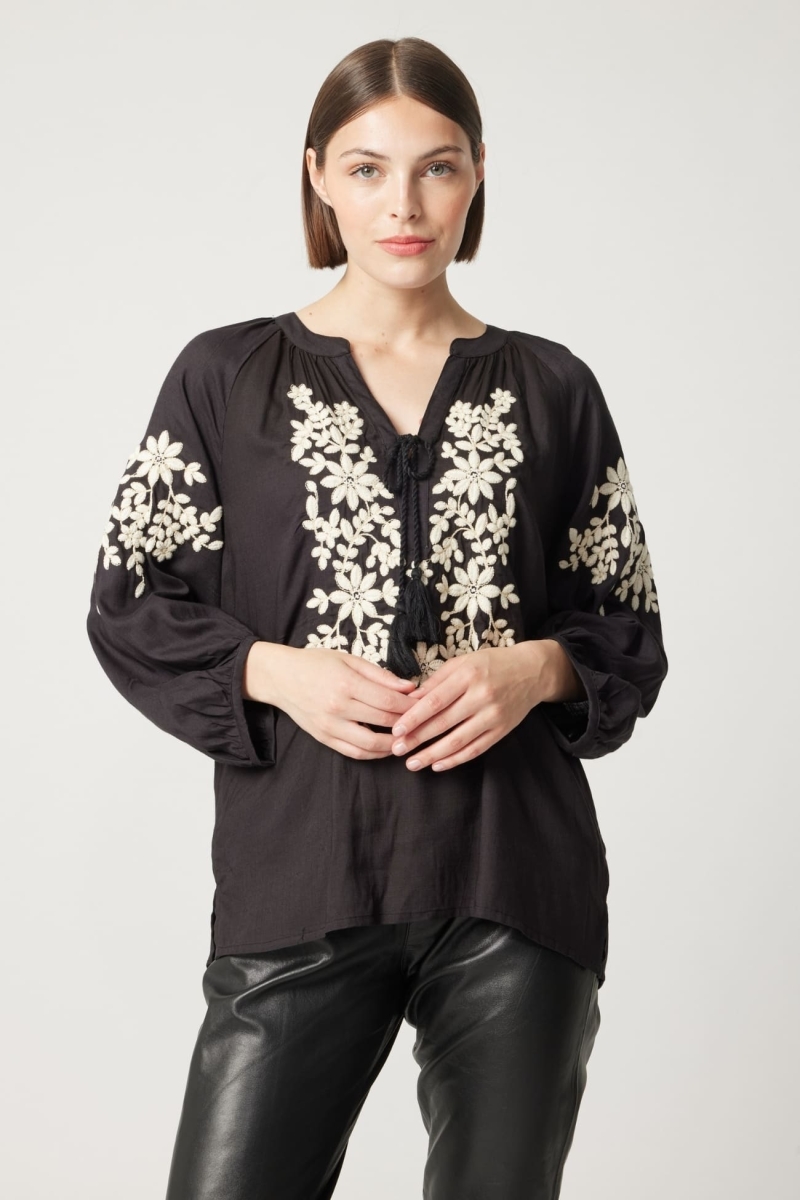 Blusa preta Noémie - Miss June Paris - 3