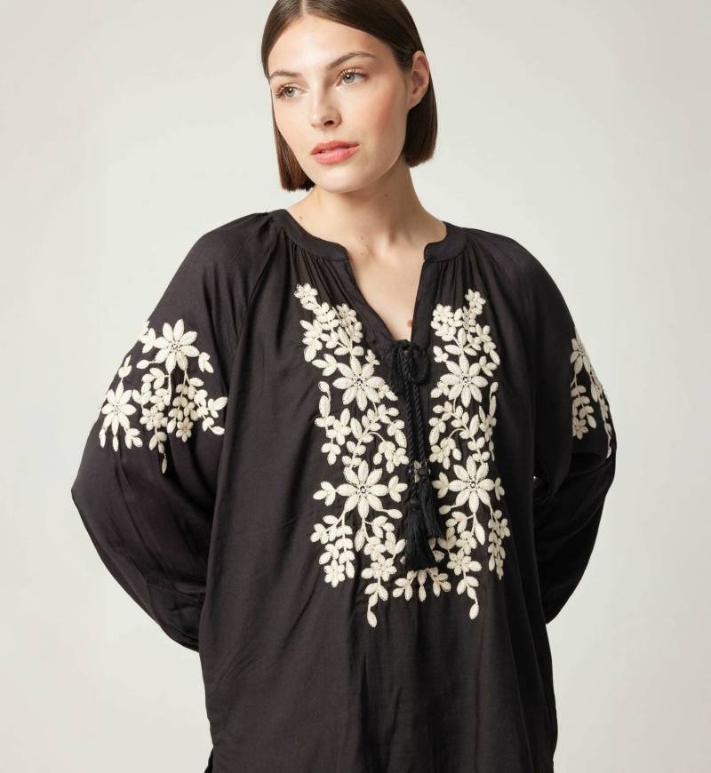 Blusa preta Noémie - Miss June Paris - 5