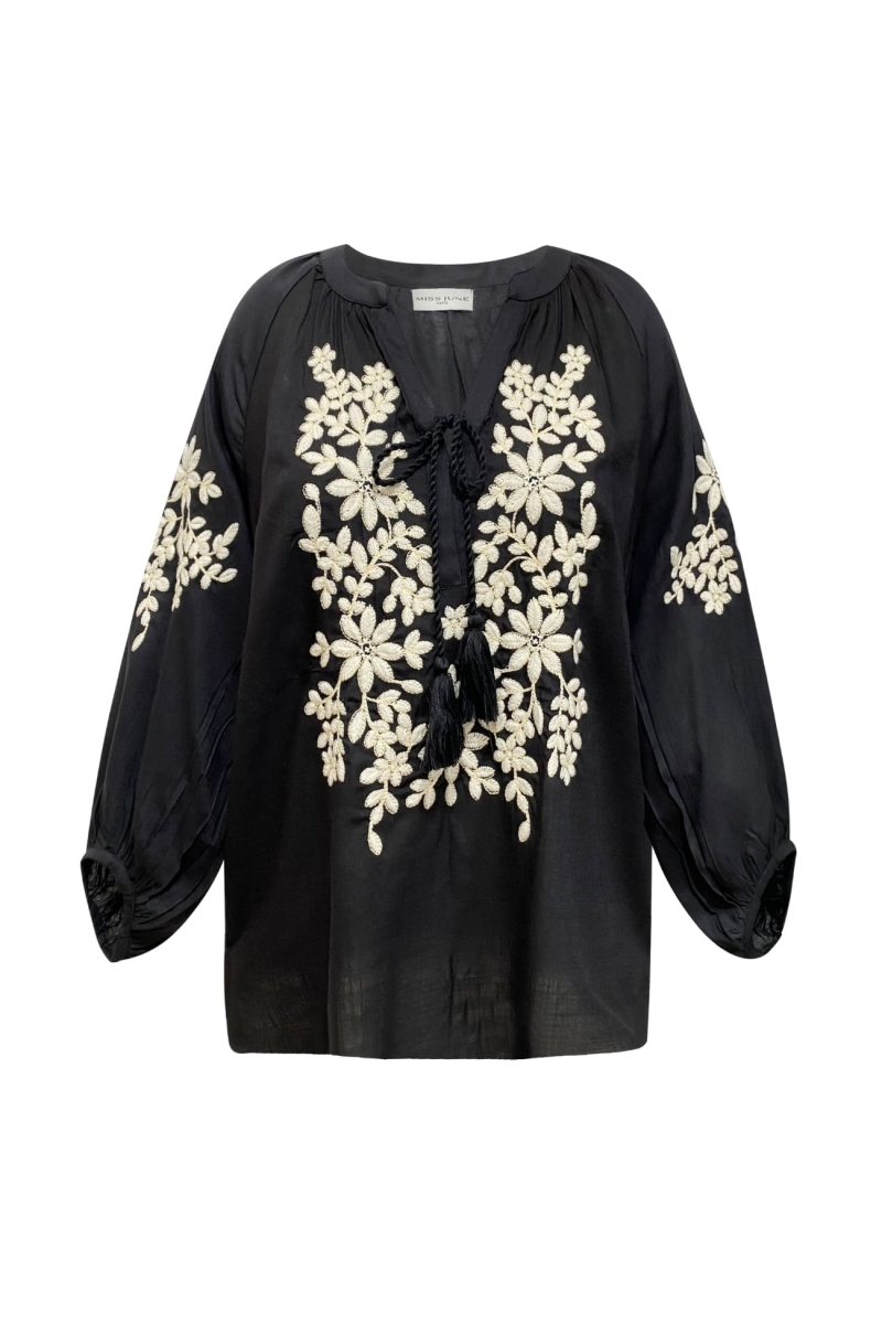 Blouse noir Noémie - Miss June Paris - 6