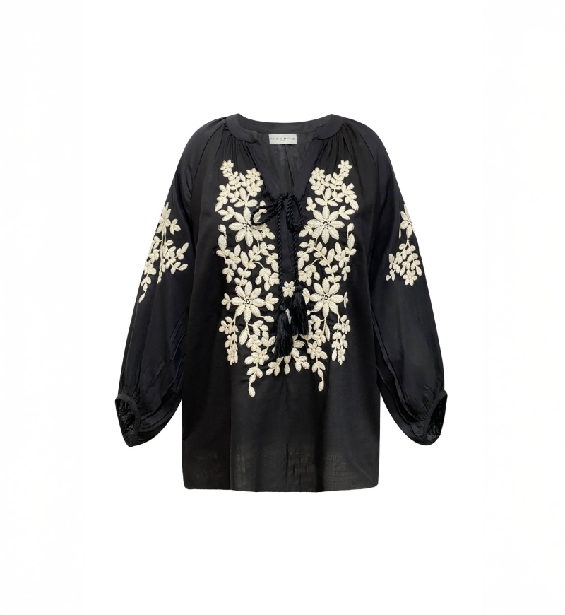 Blusa preta Noémie - Miss June Paris - 6