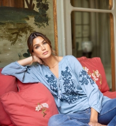 Noémie blue blouse - Miss June Paris - 2