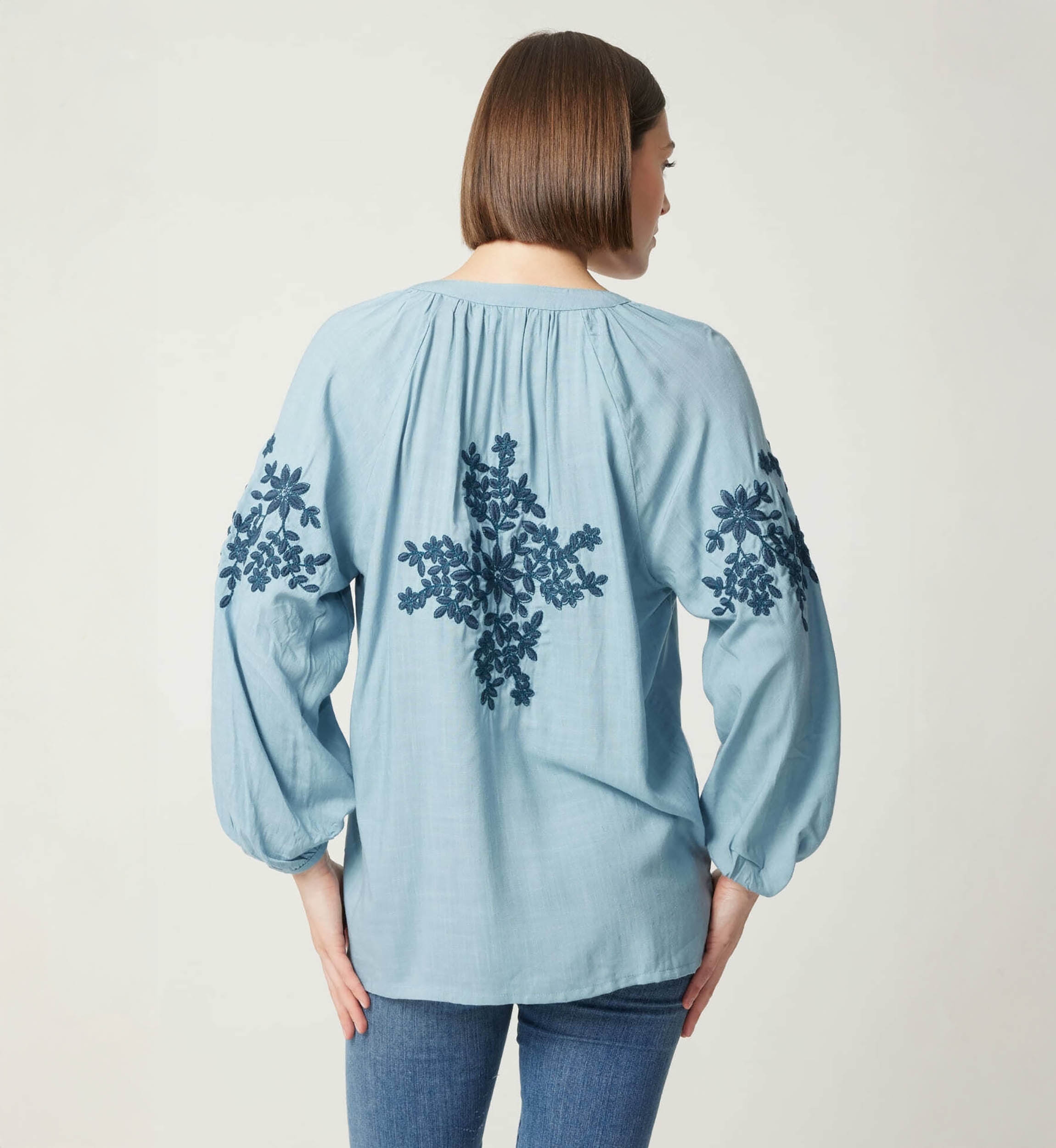 Noémie blaue Bluse - Miss June Paris - 4