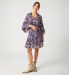 Vestido curto Léonie - estampa floral - Miss June Paris - 2