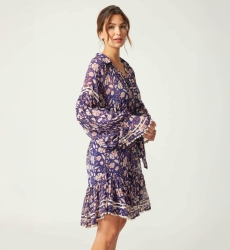 Kurzes Kleid Leonie - blumig - Miss June Paris - 3