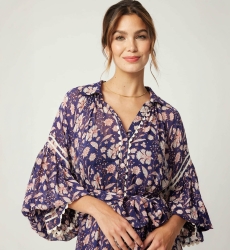 Vestido curto Léonie - estampa floral - Miss June Paris - 5