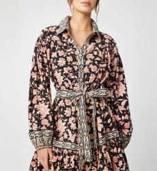 Kurzes Kleid Cassandra - Blumenmuster - Miss June Paris - 5