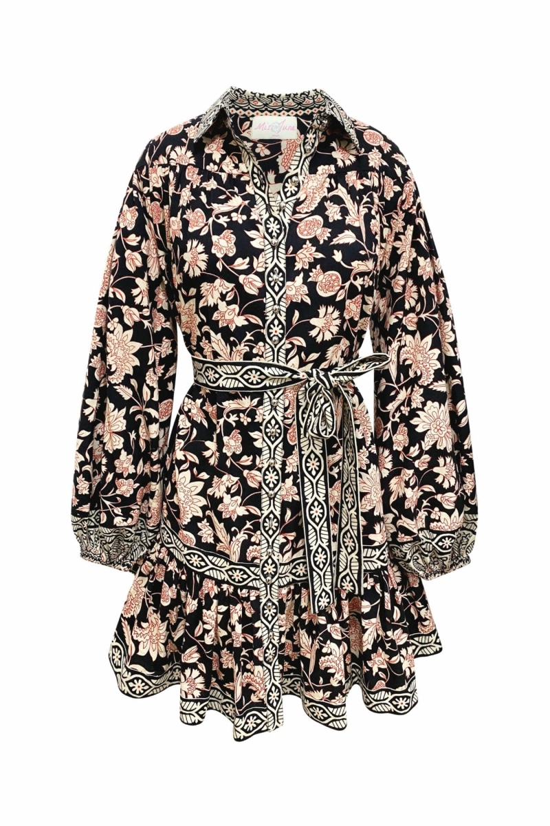 Vestido curto Cassandra - estampa floral - Miss June Paris - 6