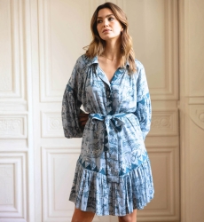 Vestido curto Agathe - estampa savana - Miss June Paris - 3