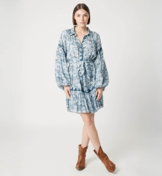 Kurzes Kleid Agathe - Savannen-Print - Miss June Paris - 1