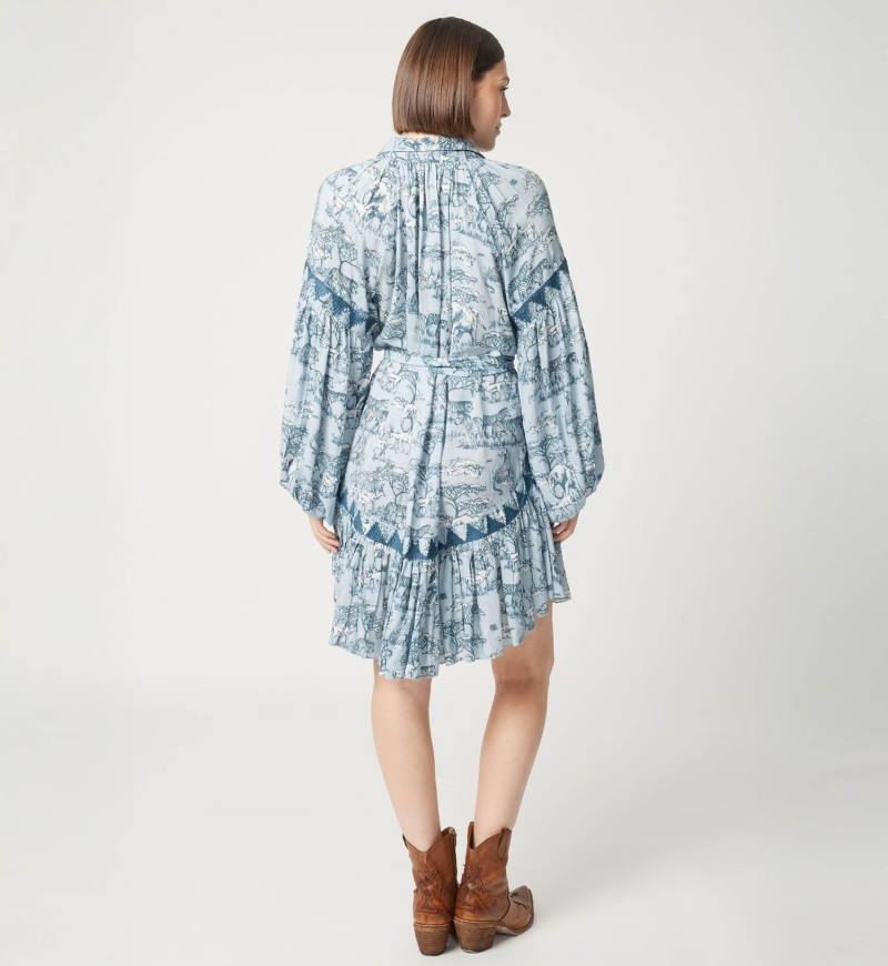 Robe courte Agathe - imprimé savane - Miss June Paris - 4