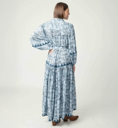 Langes Kleid Lila - Savannen-Print - Miss June Paris - 4