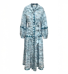 Langes Kleid Lila - Savannen-Print - Miss June Paris - 6