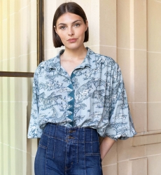 Camisa mujer Maé estampado sabana  - Miss June Paris - 3