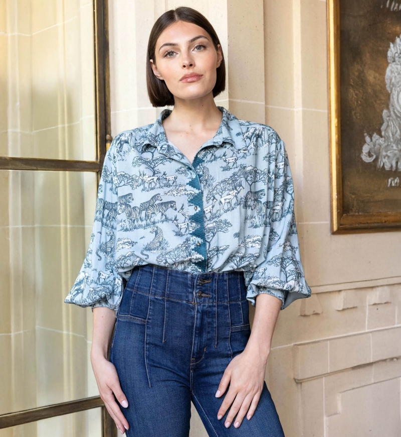 Camicia donna Maé stampa savana - Miss June Paris - 2