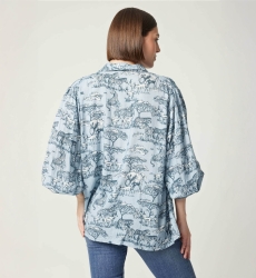 Camicia donna Maé stampa savana - Miss June Paris - 5