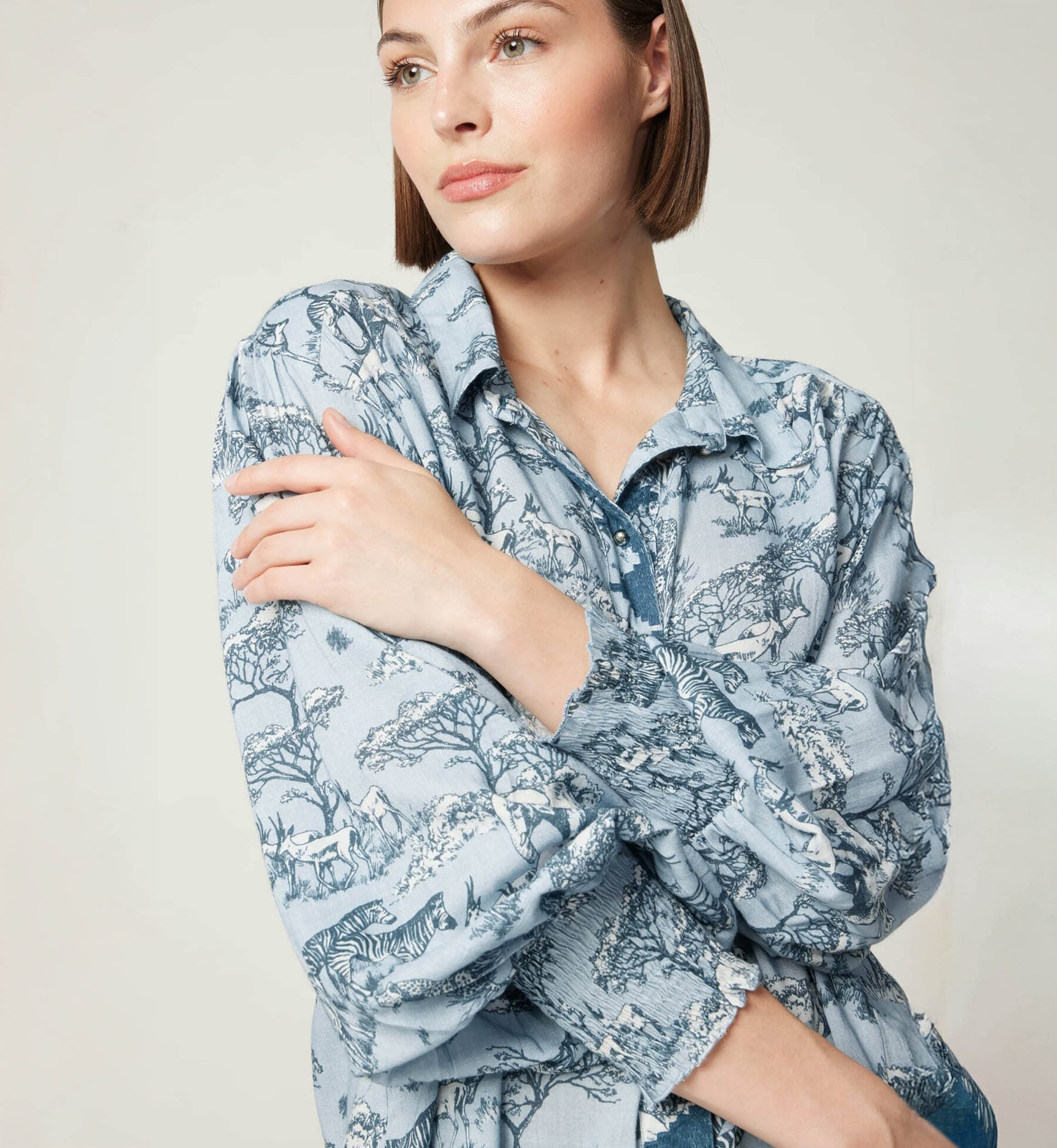 Camisa mujer Maé estampado sabana  - Miss June Paris - 1