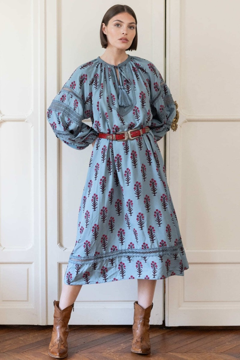 Amber Long Dress - floral print - Miss June Paris - 1