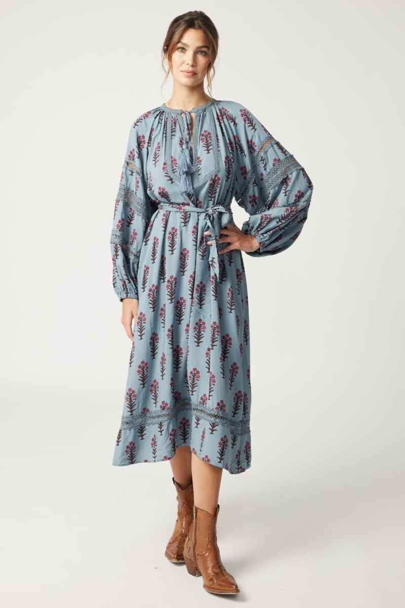 Robe Longue Ambre  - imprimé floral - Miss June Paris - 3