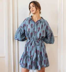 Robe Courte Salomé imprimé floral - Miss June Paris - 3