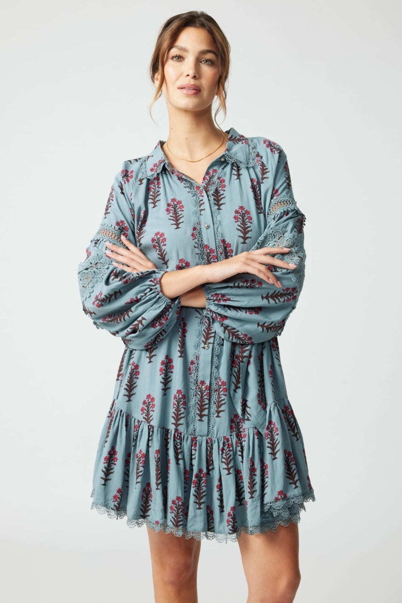 Robe Courte Salomé imprimé floral - Miss June Paris - 4