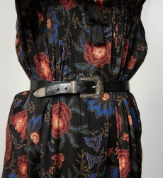 Schwarzer Riley-Gürtel aus Leder - Miss June Paris - 8