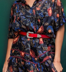 Cintura in Pelle Riley Rossa - Miss June Paris - 6