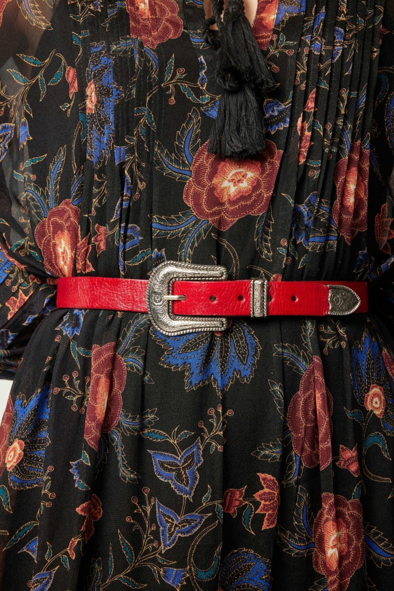 Ceinture Cuir Riley Rouge - Miss June Paris - 7