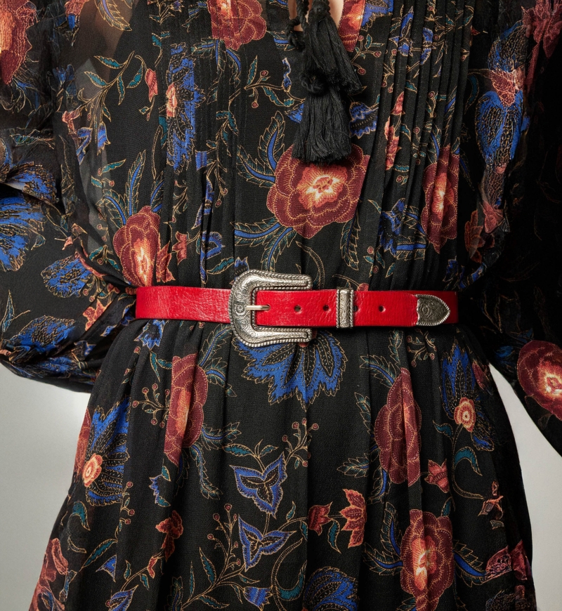 Roter Riley-Gürtel aus Leder - Miss June Paris - 7