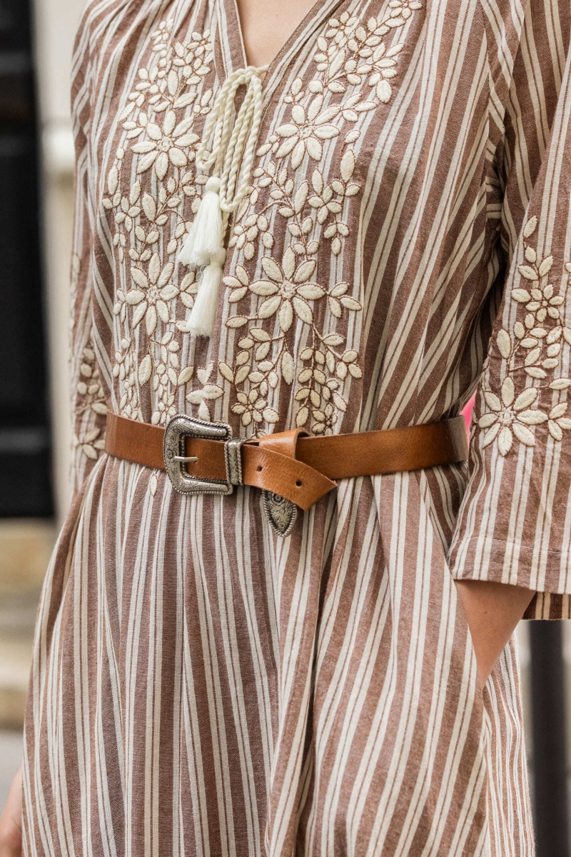 Ceinture Cuir Riley Marron - Miss June Paris - 9