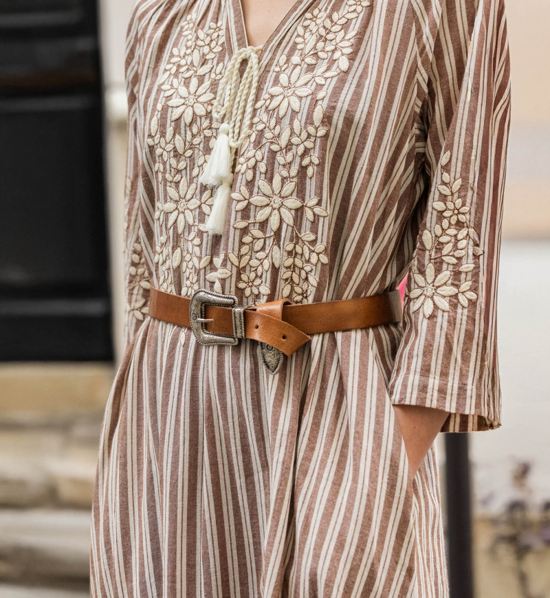 Ceinture Cuir Riley Marron - Miss June Paris - 9