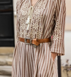 Brauner Riley-Gürtel aus Leder - Miss June Paris - 9