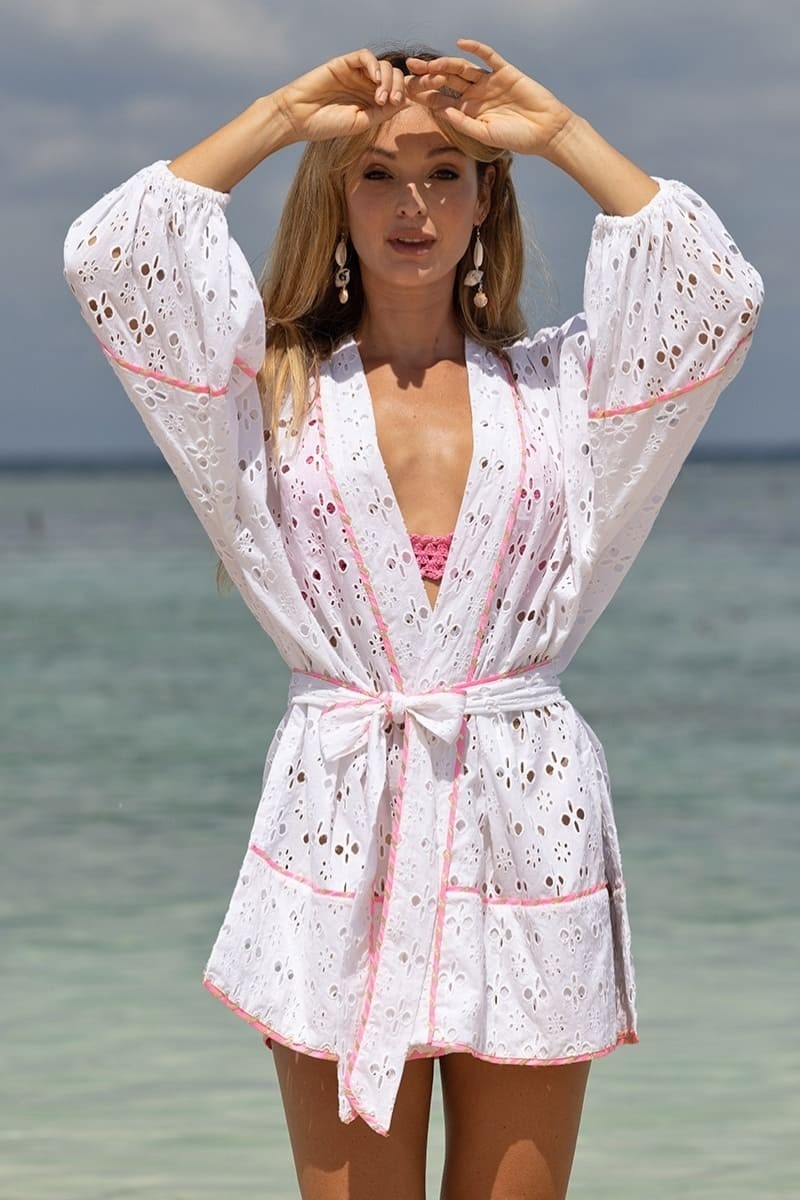 Kimono Court Windy - Blanc Neon - Miss June Paris - 3